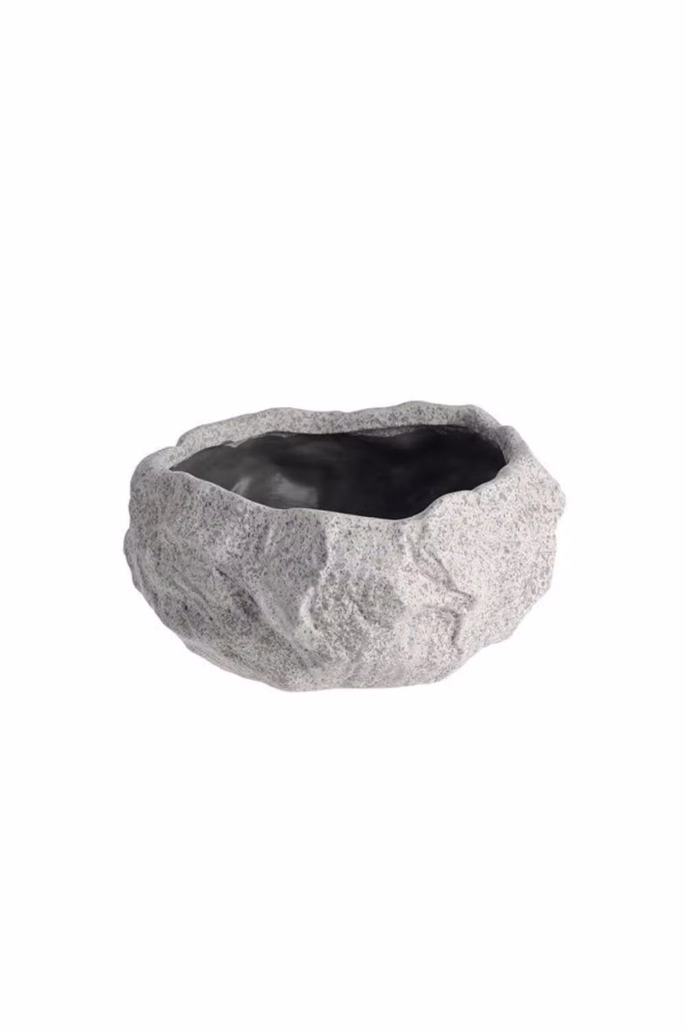KDMD Grey Ceramic Planter with Rough Rustic Texture, Diameter: 18 cm – 2