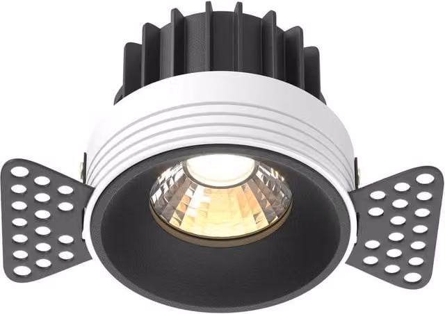 Netlighting Round Trimless Recessed LED Downlight in Black, 3000K, 830lm – 1