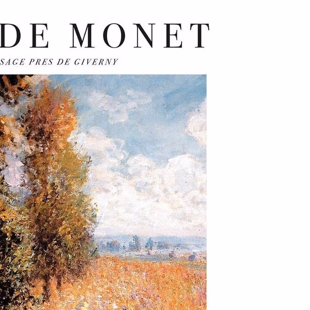 Claude Monet Paysage Pres De Giverny Landscape Paper Poster Print in Blue and Multicolour – 2