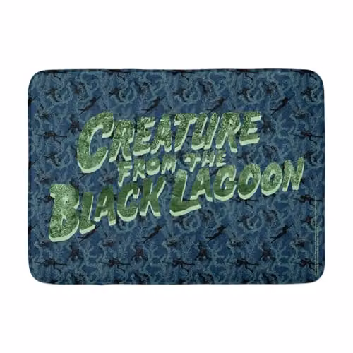 Zavvi Creature From The Black Lagoon Logo Bath Mat in Petrol and Multicolour, W: 70 cm, D: 50 cm – 2