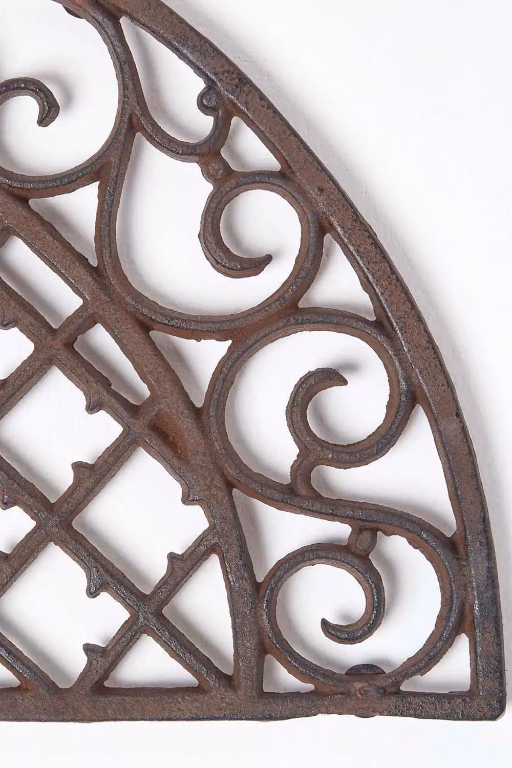 Homescapes Brown Parisian Cast Iron Semicircular Doormat, W: 66 cm x D: 34 cm – 2