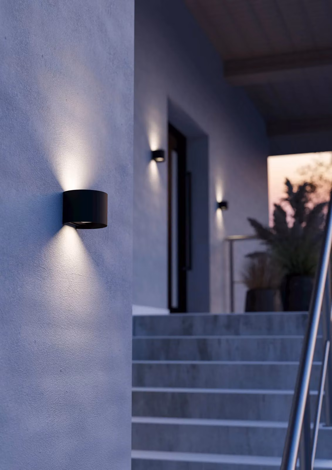 Eglo CALPINO 3 Black LED Outdoor Wall Light with Transparent Glass and Aluminium Body – 2