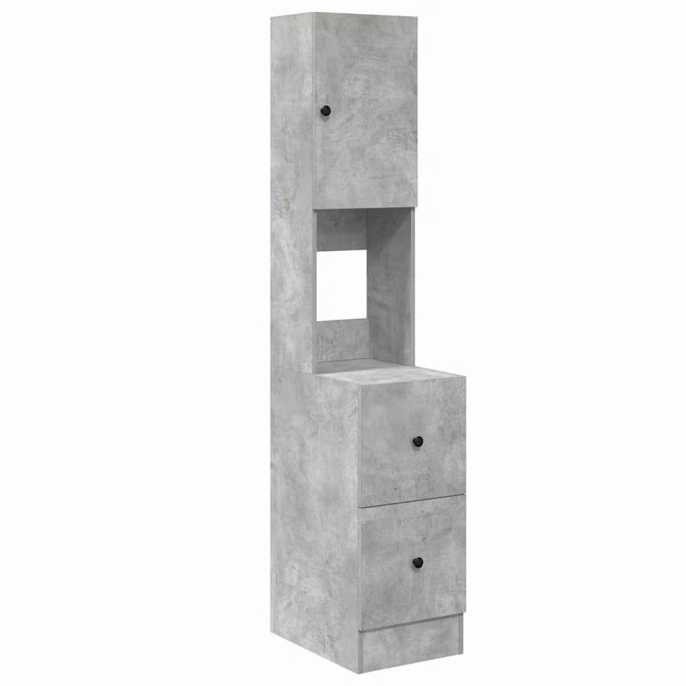 Berkfield Home Modern Kitchen Tall Unit in Concrete Grey, W/D/H: 35 x 50 x 180 cm – 2