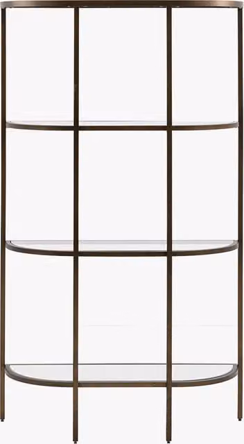 Perch & Parrow Aberdeen Bronze Metal Display Unit with Glass Doors and Internal Shelves