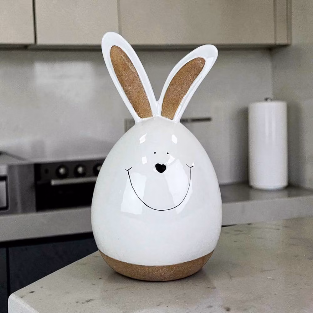 Four Candle White Ceramic Rabbit Tabletop Decoration, Height: 18 cm – 2