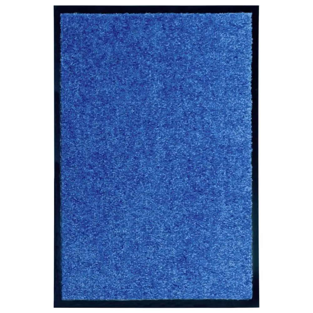 Berkfield Home Washable Non-Slip Pliable Doormat, Blue, W: 60 cm, D: 40 cm – 2