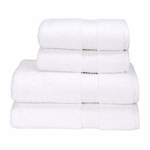 Christy Supreme Hygro White Cotton Bath Sheet W: 90 cm, L: 165 cm – 1