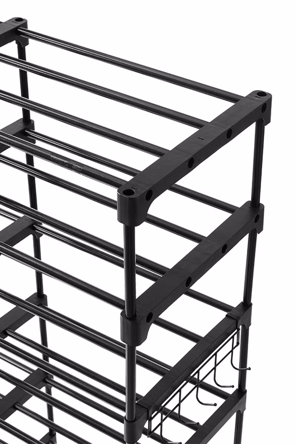 H&O Direct 9-Tier Large Metal Shoe Rack in Matt Black – 3