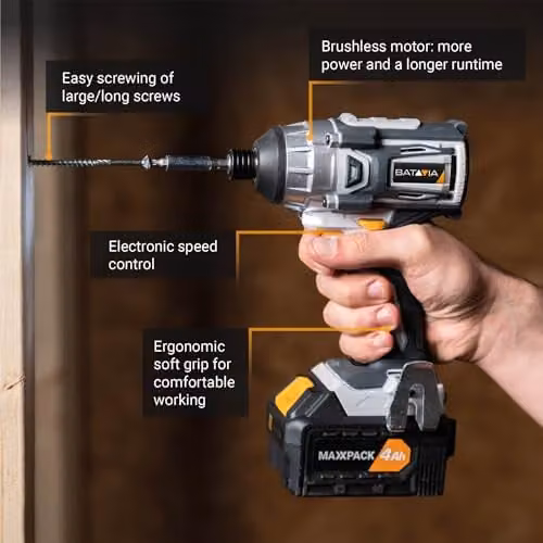 Batavia MAXXPACK 18V Brushless Impact Driver Bare Unit in Grey – 2