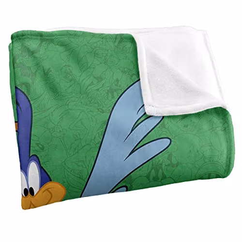 Warner Brothers Looney Tunes Silky Touch Super Soft Fleece Throw Blanket, Multicolour and White, W/D/H: 152 x 127 cm – 2