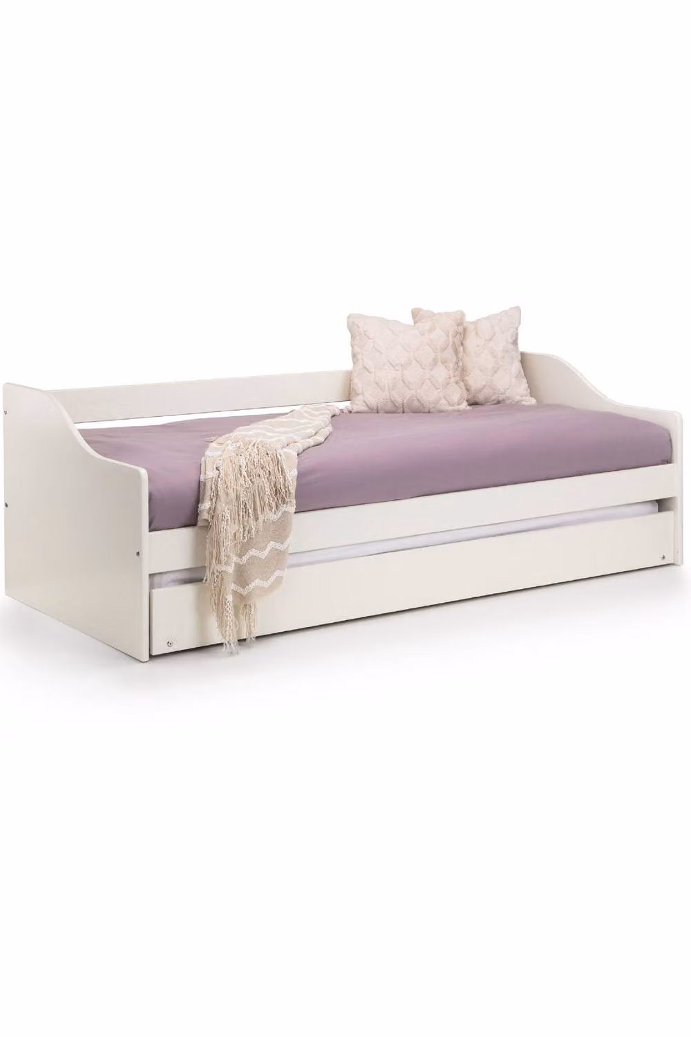 Julian Bowen Elba Single Wooden Day Bed Frame in White, W/D/H: 90 x 190 cm – 2