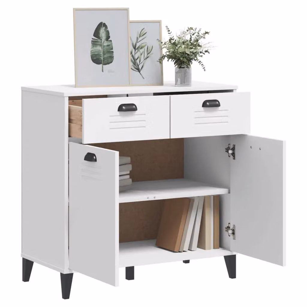 Berkfield Home VIKEN White Sideboard in Engineered Wood, W/D/H: 80 x 40 x 80 cm – 3