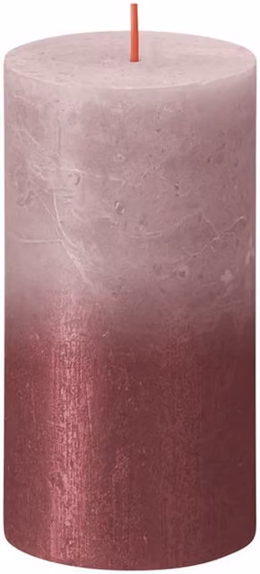 Bolsius Rustic Metallic Candle in Red, H 13 cm x W 6.8 cm