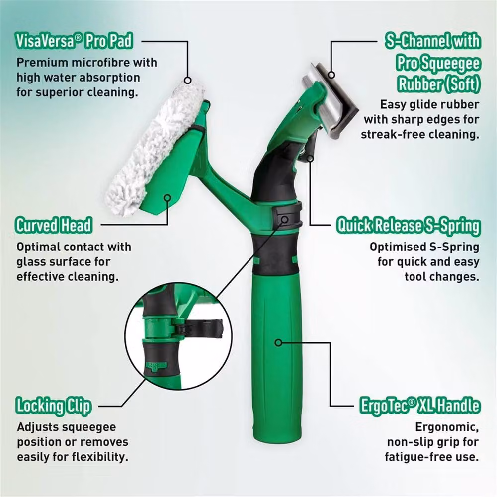 SPETLEK 2 in 1 Window Squeegee and Washer with Scraper, Green – 2
