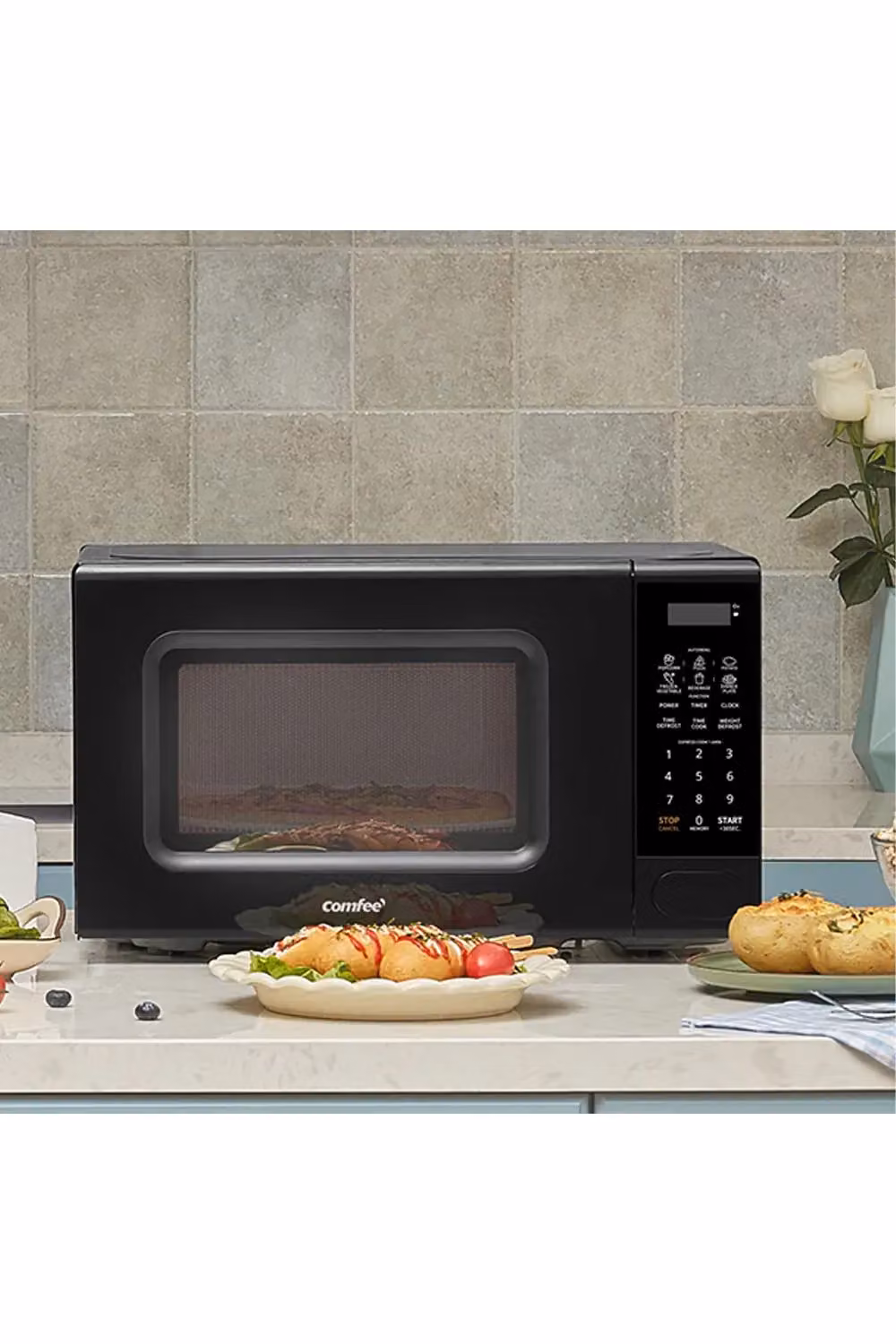 Living and Home 700W 20L Solo Touch Control Microwave Oven in Black – 2