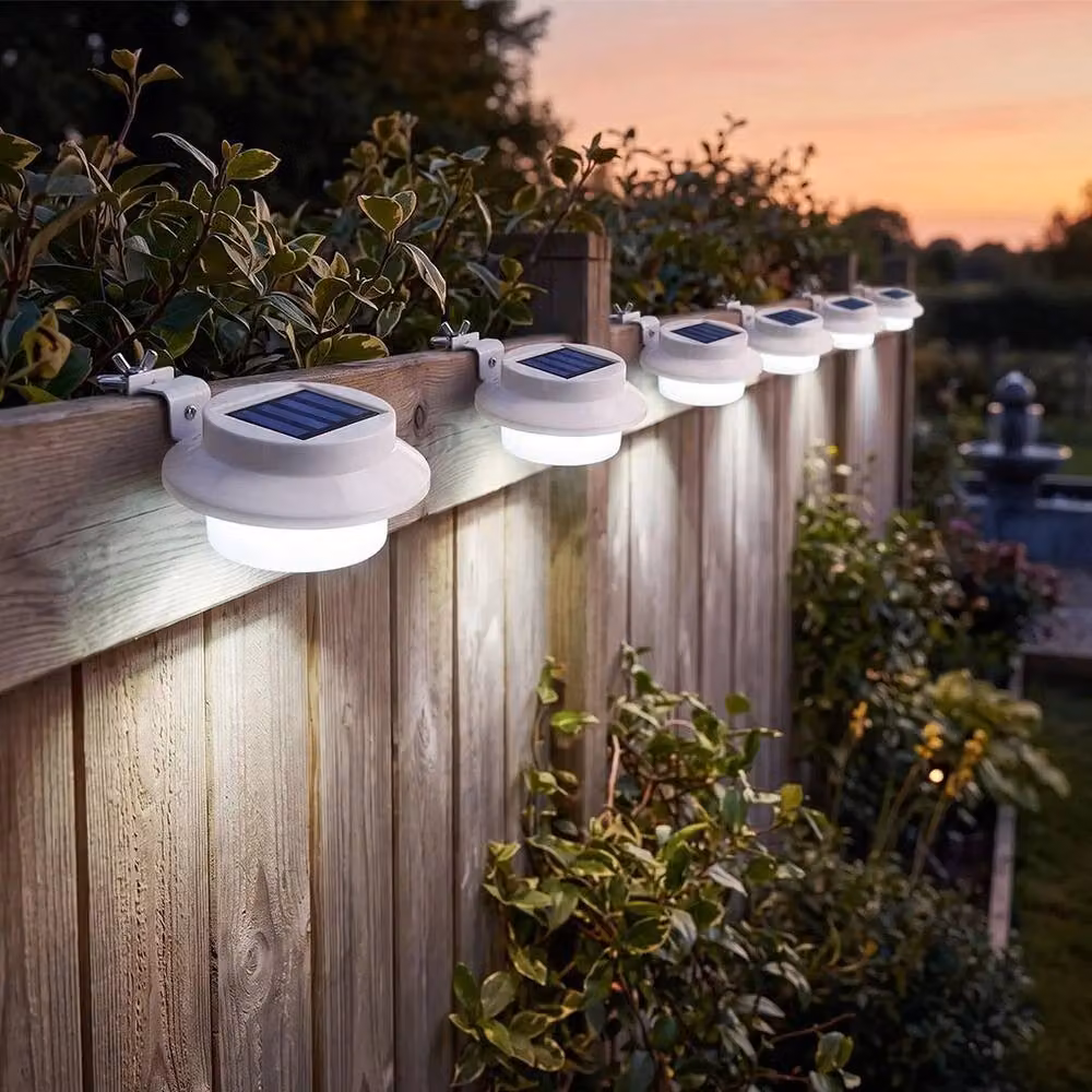 PAWNORA 6-Piece Solar Powered LED Gutter Lights in White – 5