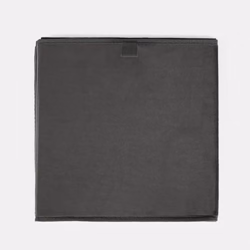 OHS Set of 2 Foldable Matte Velvet Cube Storage Boxes in Grey, W/D/H: 27.0 x 27.0 x 27.0 cm – 5