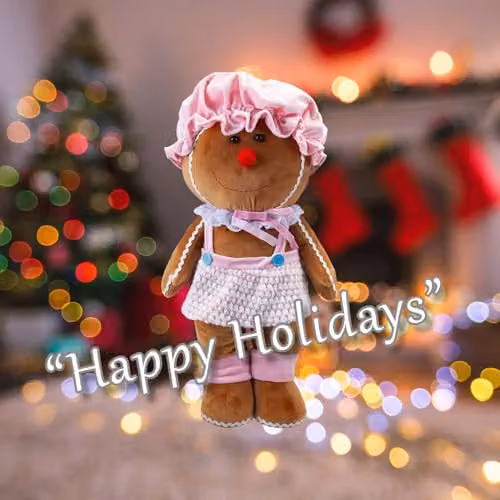 VFM e-Store Christmas Standing Gingerbread Decoration, Pink, H 57 cm x W 32 cm – 4