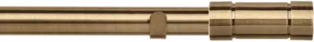 New Edge Blinds Gold 28mm Fixed Length Metal Eyelet Curtain Pole Set with Aspect Finial
