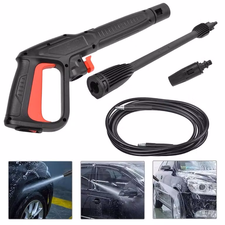 EONLION Lance Variable Nozzle Sprayer Jet with 15m Hose in Black
