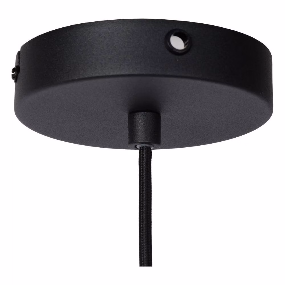 Netlighting Siemon Modern Round Pendant Light in Black, Diameter: 40 cm – 4