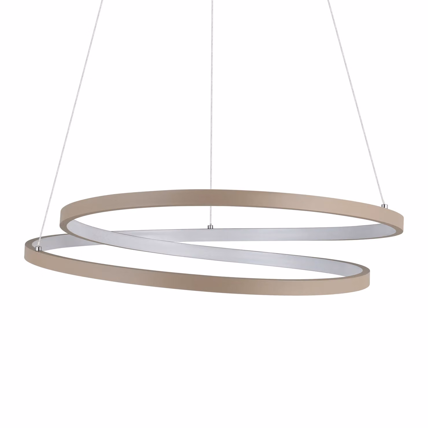 Eglo Ruotale Modern LED Ring Pendant Light in Sand, Diameter: 50 cm – 2