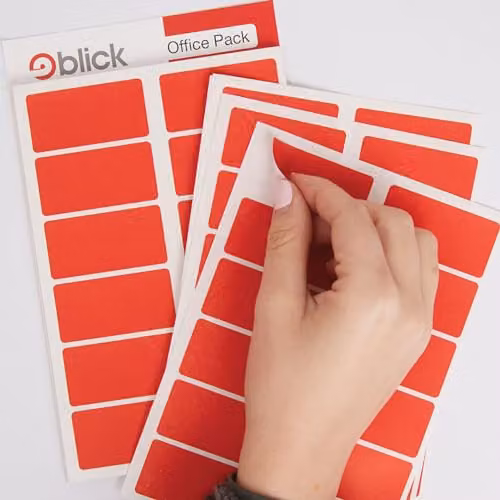 Blick Multipurpose Red Paper Labels, 320 Per Pack, W: 2.5 cm, H: 5 cm – 2