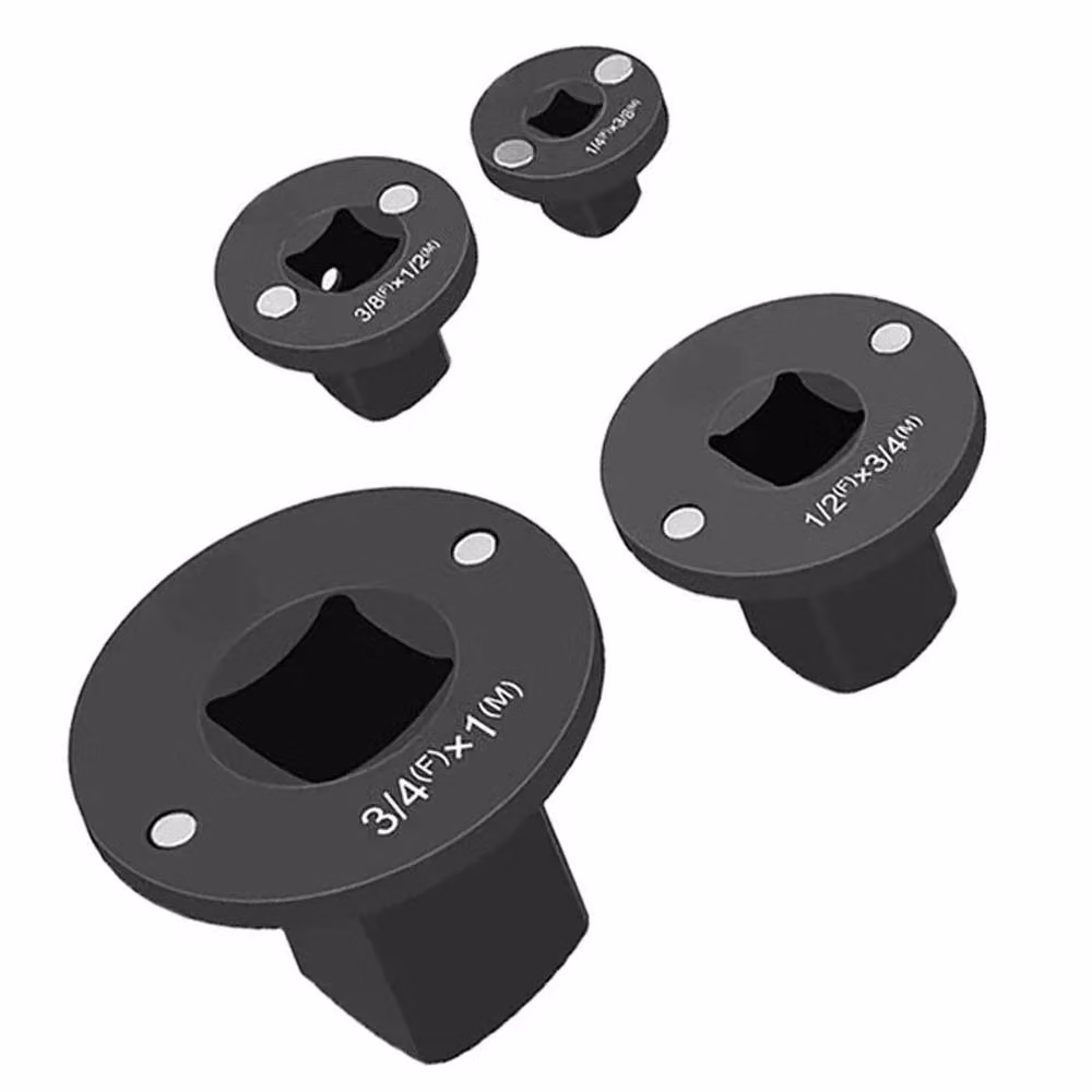 SPETLEK 4-Piece Low Profile Impact Socket Adapter Set in Black – 3