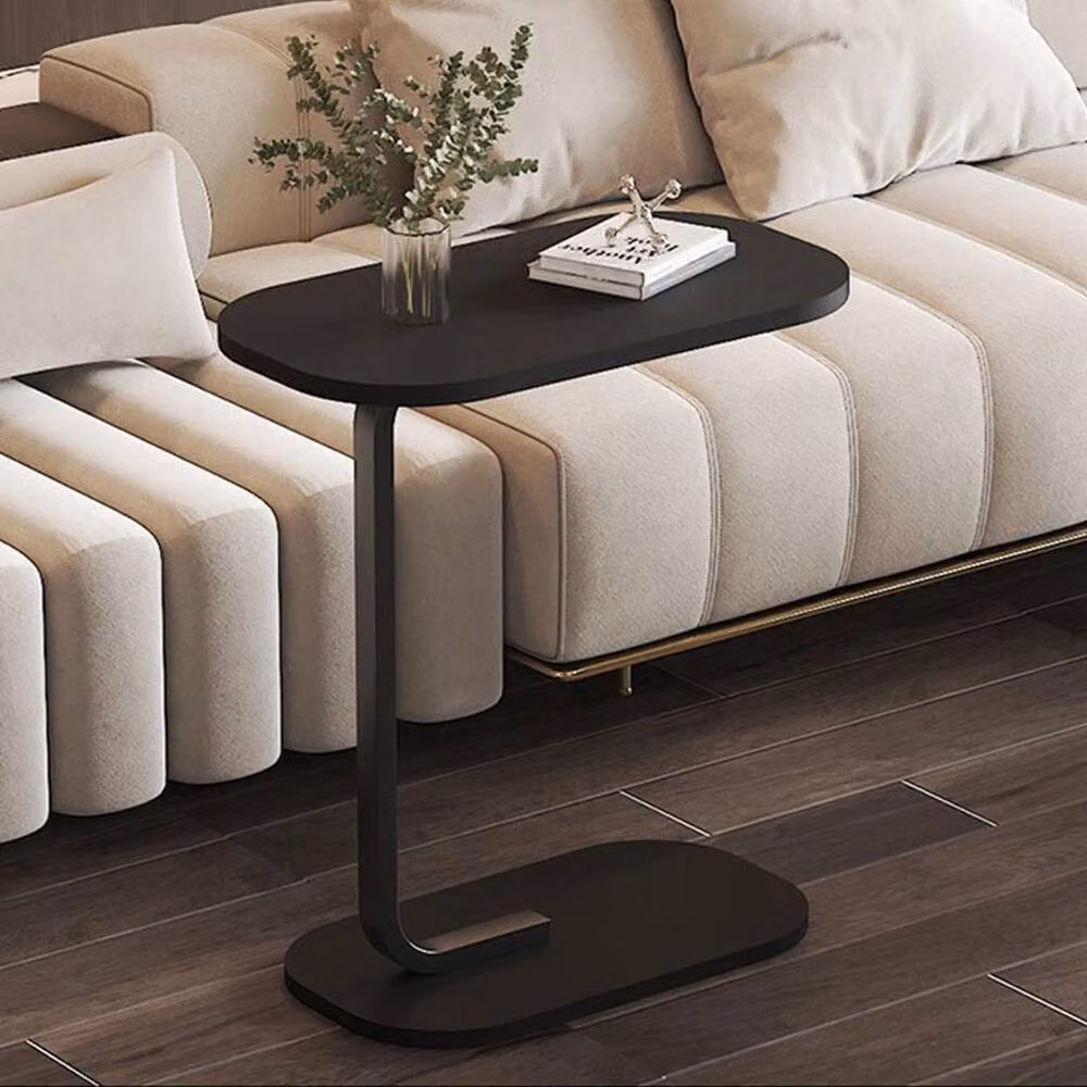 VOGREX Black Compact Sofa Side End Table and Laptop Coffee Table – 5