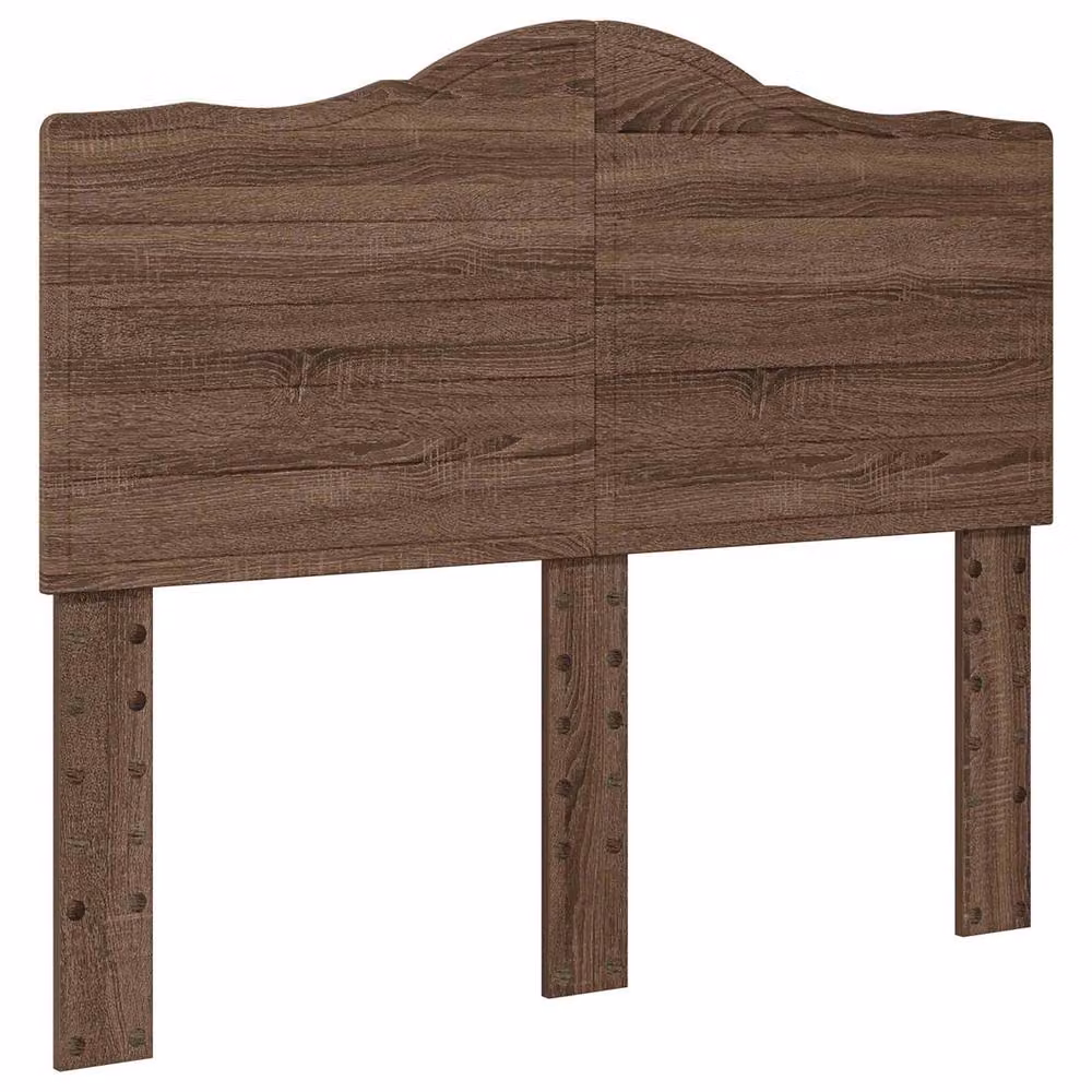 Berkfield Home Bed Frame with Headboard in Brown Oak, W/D/H: 120 x 200 cm – 3