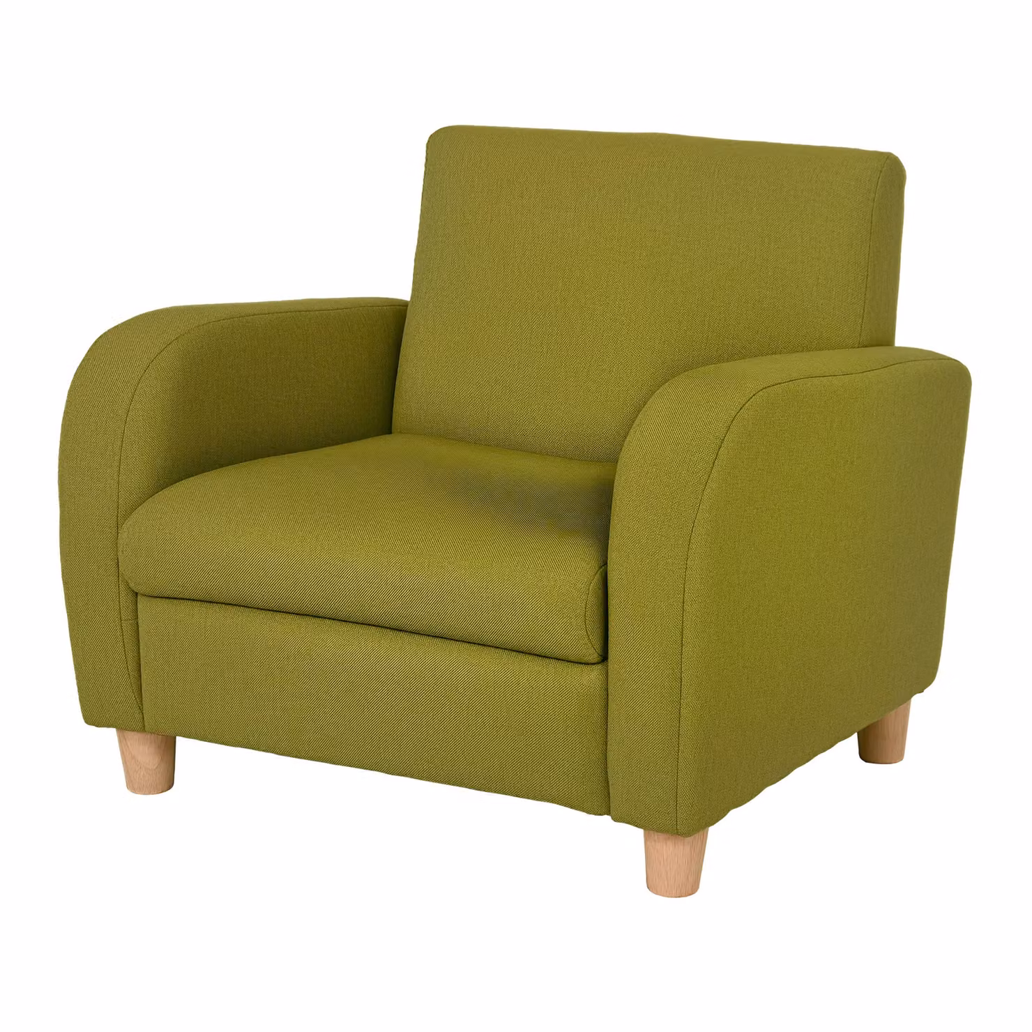 HOMCOM Kids Armchair with Solid Wood Frame and Fabric Upholstery in Green – 2