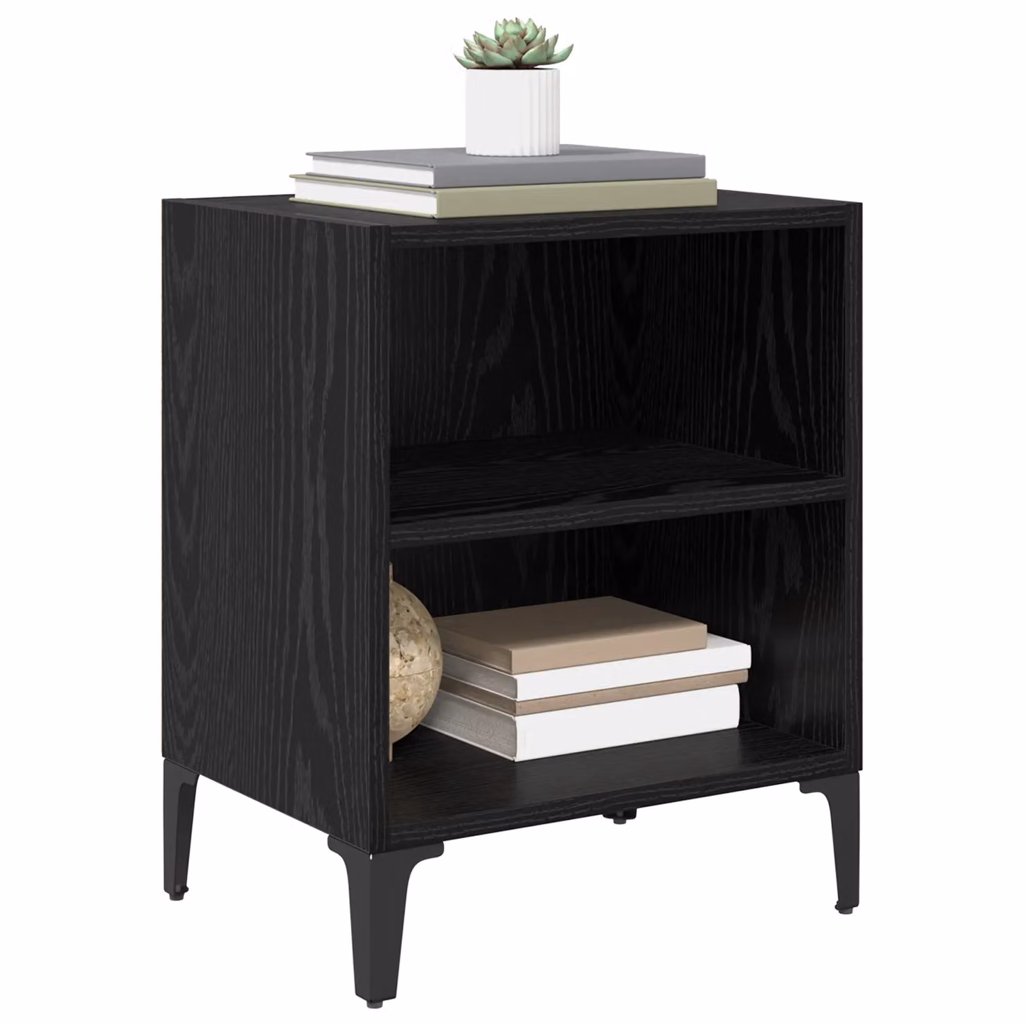Berkfield Home Black Oak Bedside Cabinet W/D/H: 40 x 30 x 50 cm – 3