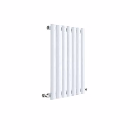 Nuie HL337 Revive Modern Wall Mount Designer Horizontal Single Panel Radiator, High Gloss White, W: 60.0 cm, H: 41.2 cm, D: 5.5 cm