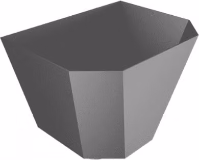 ARP Aluminium Round Swaged Saturn Large Hopper in Anthracite Grey 7016 Matt with 63mm PPC Finish