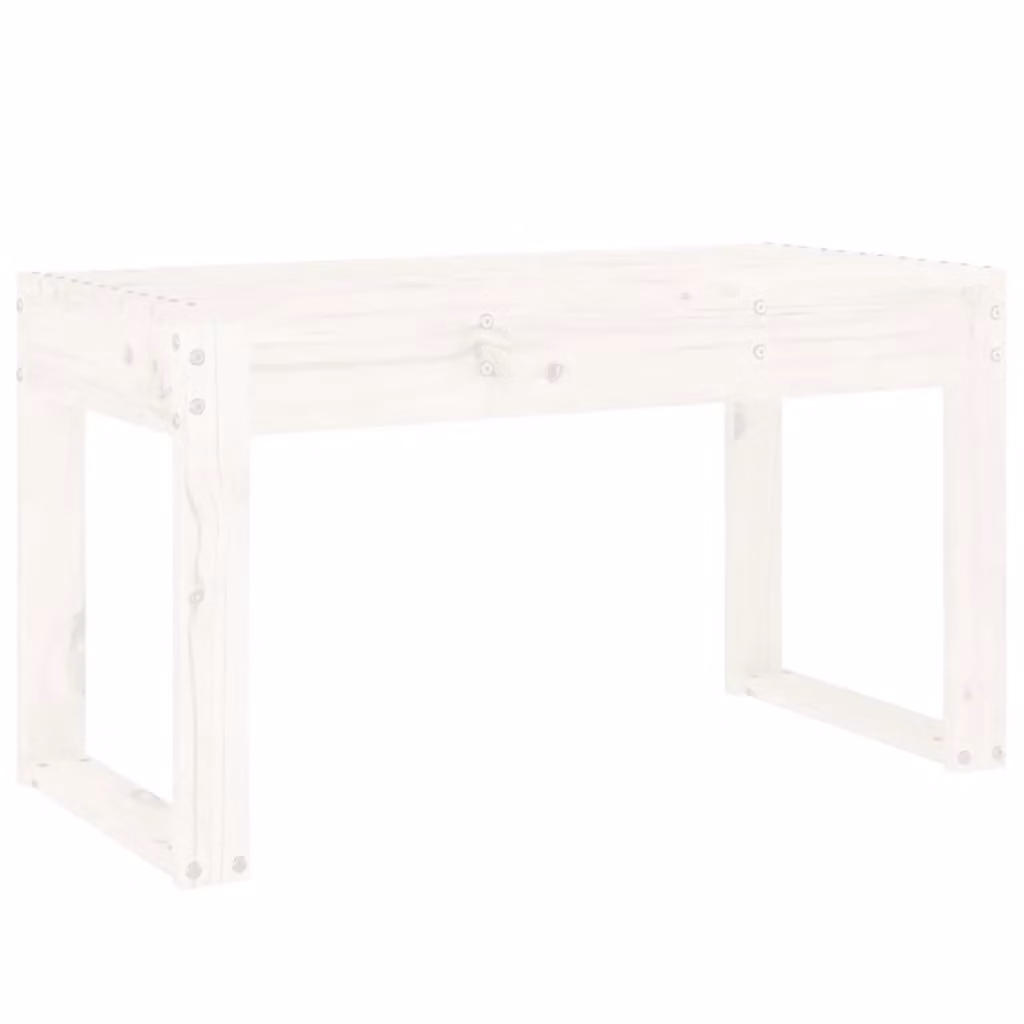 Berkfield Home Rustic White Solid Pine Garden Bench W/D/H: 80 x 38 x 45 cm – 2
