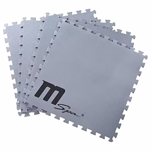 Shatchi Silver Thermal Foam Mat Set for 4 Person Square Hot Tubs, 9pcs, W/D/H: 59 x 59 x 59 cm