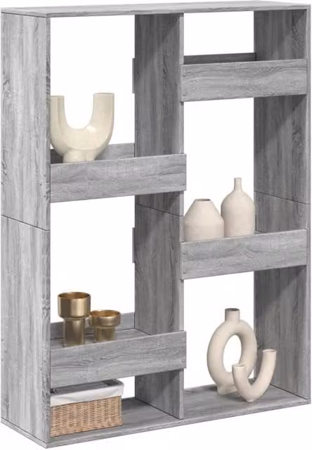 Berkfield Home Sonoma Grey Room Divider, W: 100 cm, D: 33 cm, H: 135 cm – 1