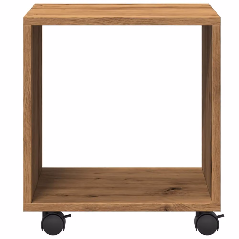 Berkfield Home vidaXL Rolling Cabinet in Artisan Oak Brown, W/D/H: 37 x 33 x 42.5 cm – 4