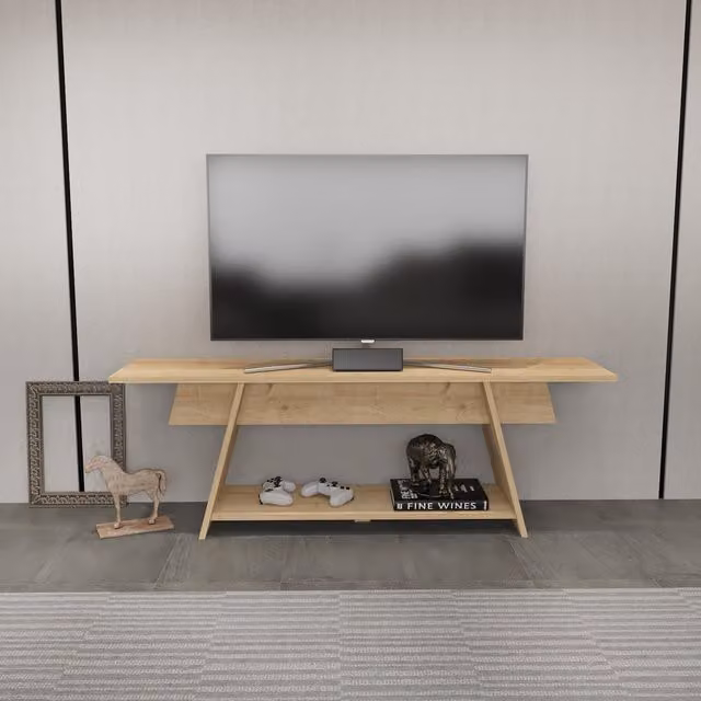 Decorotika Lanca TV Unit in Sapphire Oak for TVs up to 63 inches