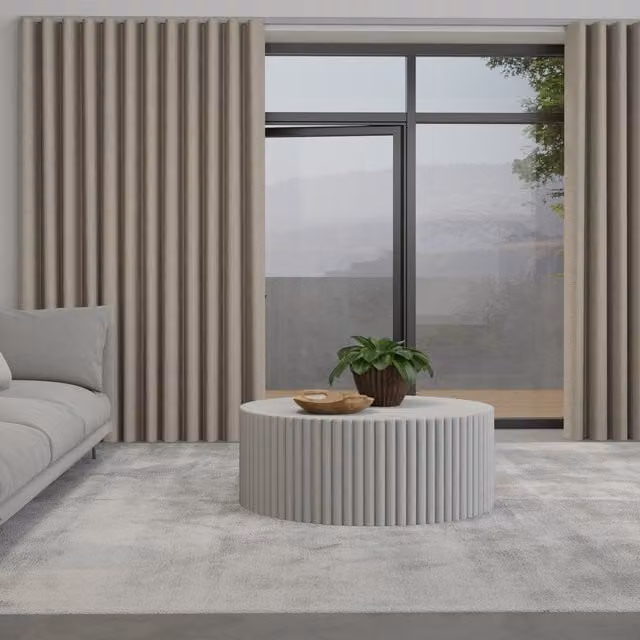 Terrys Lugano Made to Measure Wave Blackout Curtains in Beige