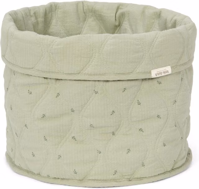 Little Dutch Fabric Storage Basket for Babies in Green, Medium – 1