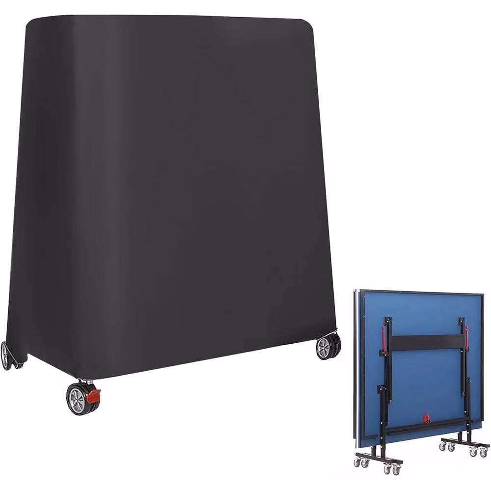 SPETLEK Waterproof Outdoor Ping Pong Table Storage Cover, Black, W/D/H: 160 x 145 x 90 cm – 4