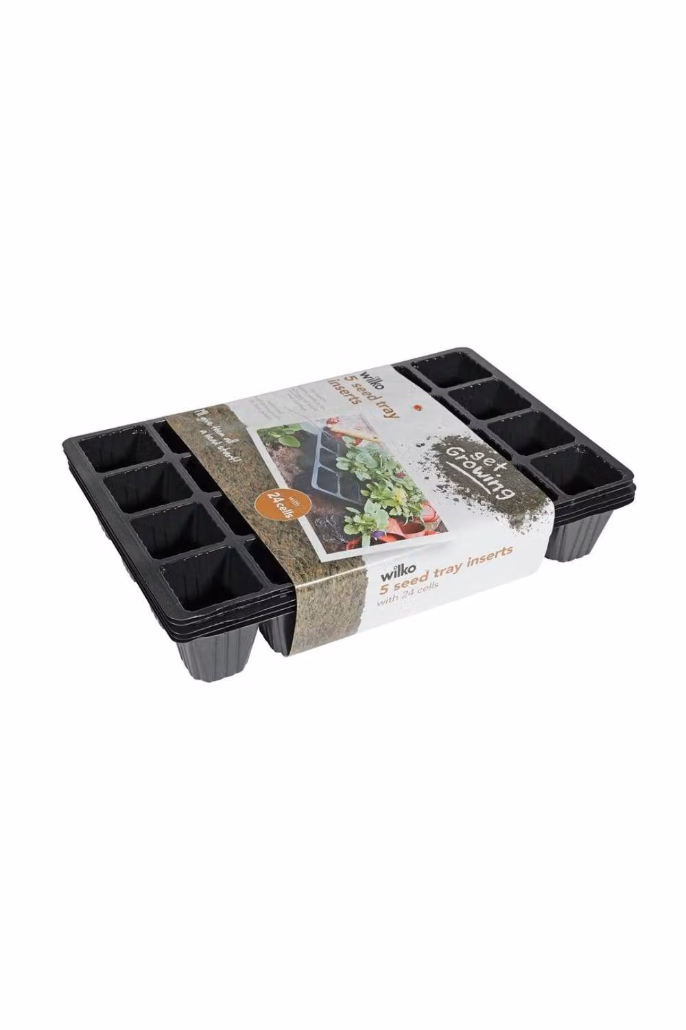 KDMD 24 Cell Black Plastic Seed Tray Insert, Pack of 5 – 2