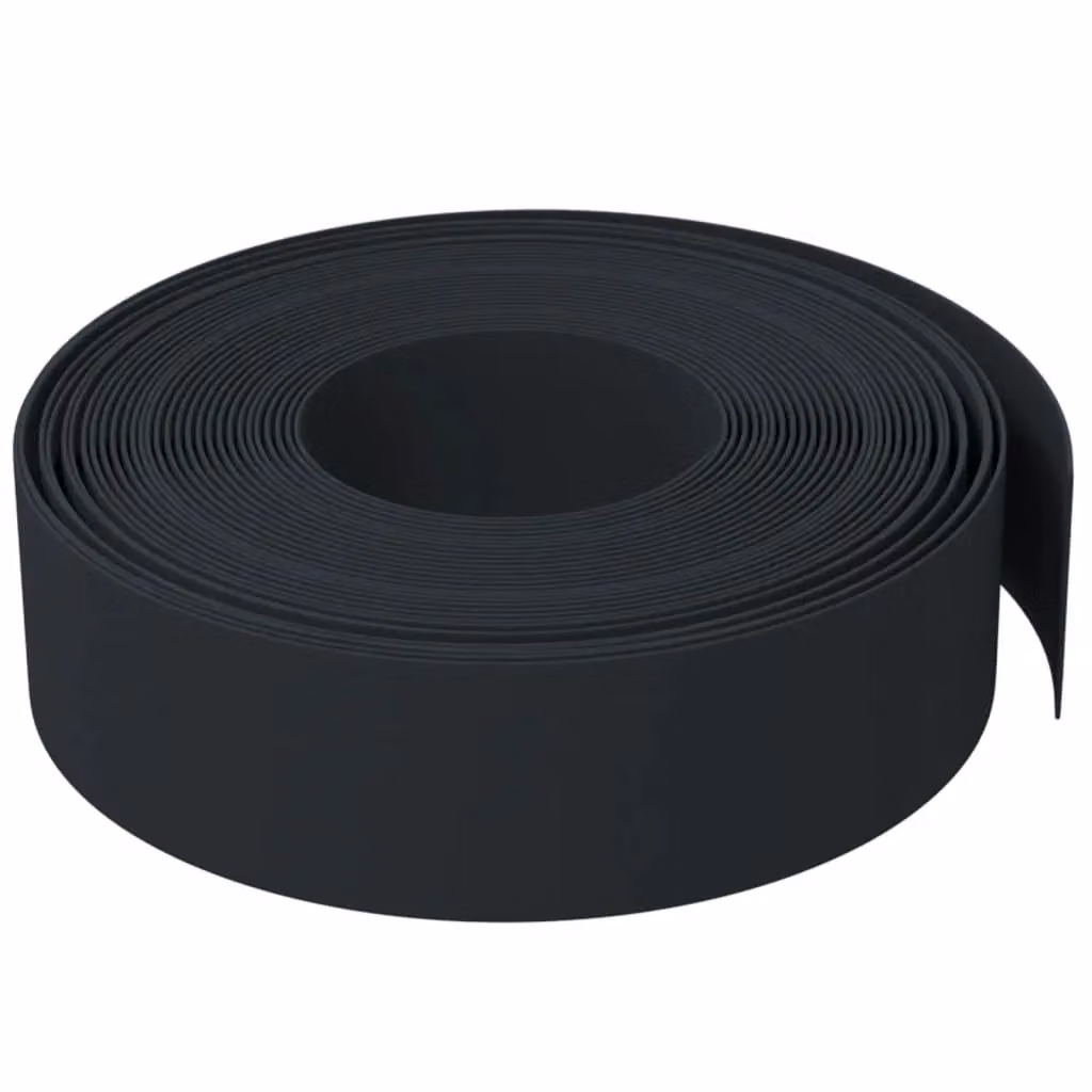 Berkfield Home Garden Edgings, 3 Pack, Black Polyethylene, 10 m, Height: 15 cm – 3