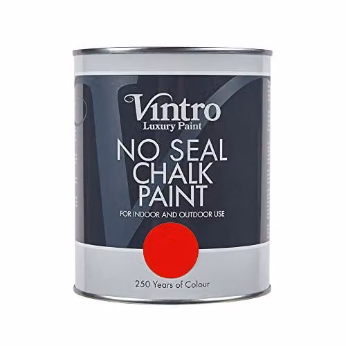 Vintro No Seal Chalk Paint in Valentine Red, 1 Litre