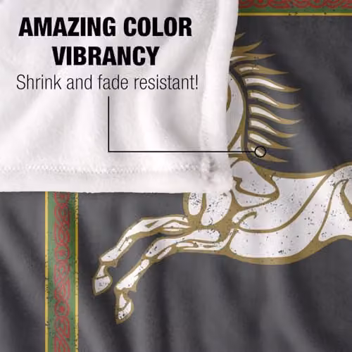 Warner Bros. Lord of the Rings Rohan Banner Silky Touch Super Soft Fleece Throw Blanket, Multicolour, W: 91.44 cm x L: 147 cm – 3