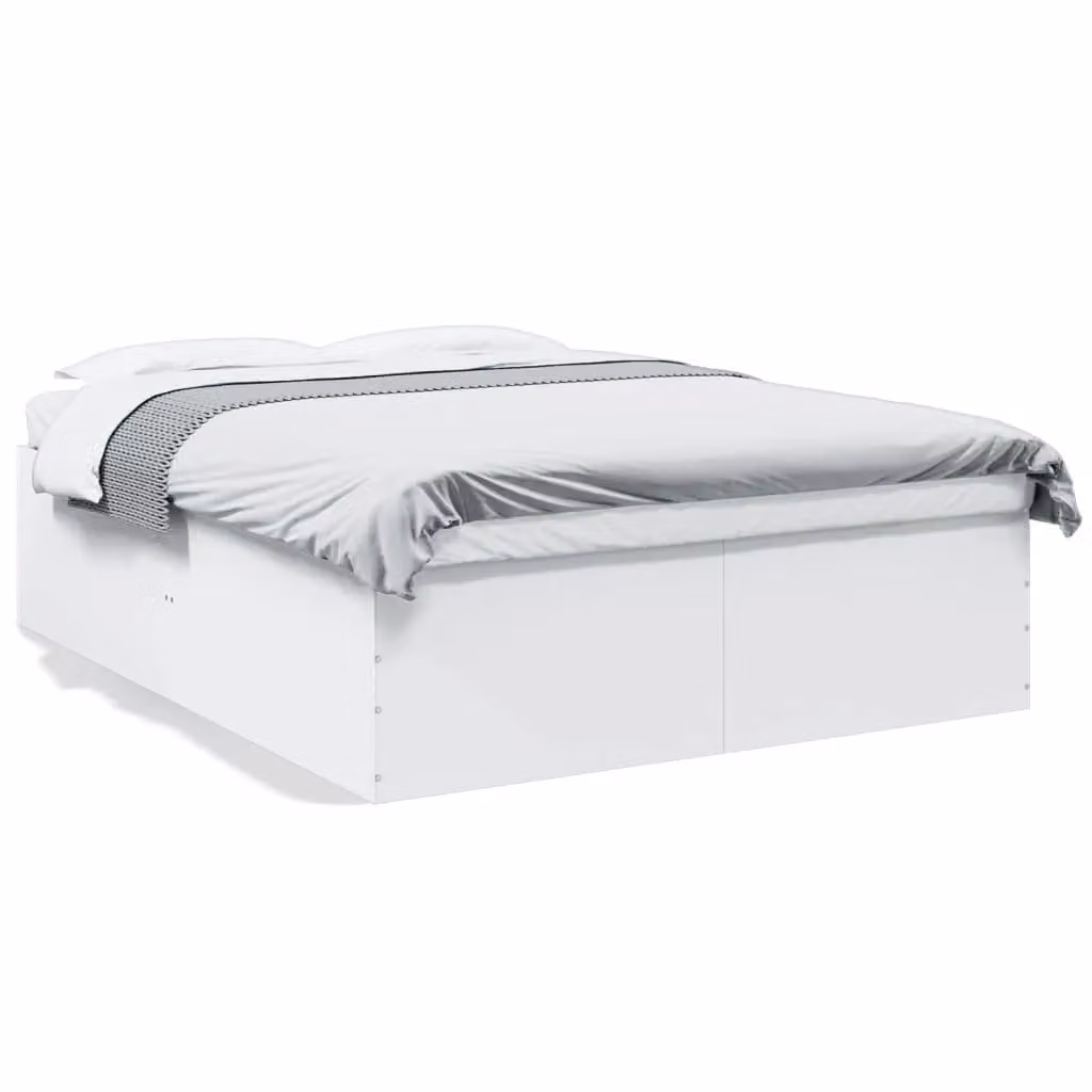 Berkfield Home Modern Bed Frame in White, W: 160 cm, D: 200 cm – 2