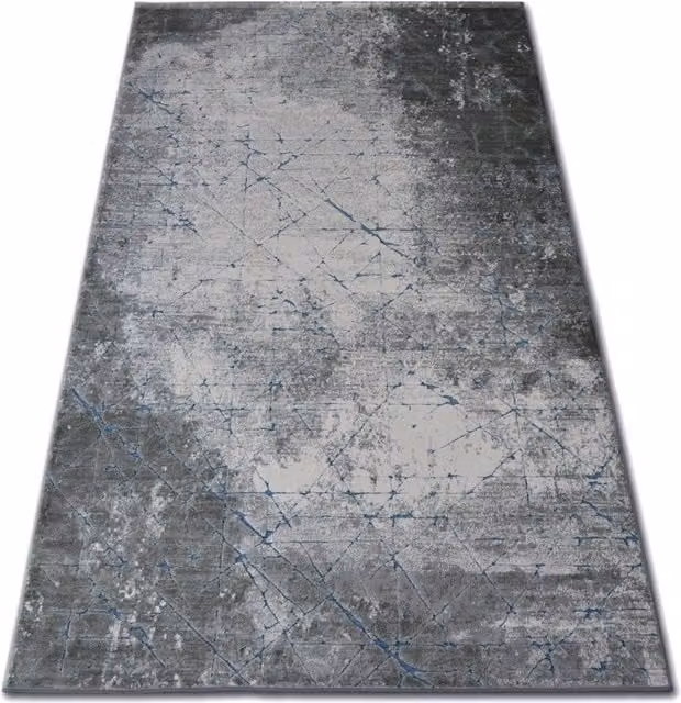 RugsX Yazz Abstract Modern Woven Rug in Blue and Grey, W: 200 cm, D: 290 cm – 1