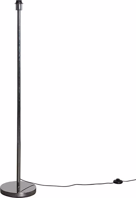 ValueLights Modern Cylinder Floor Lamp Base in Polished Chrome Silver Metal Finish