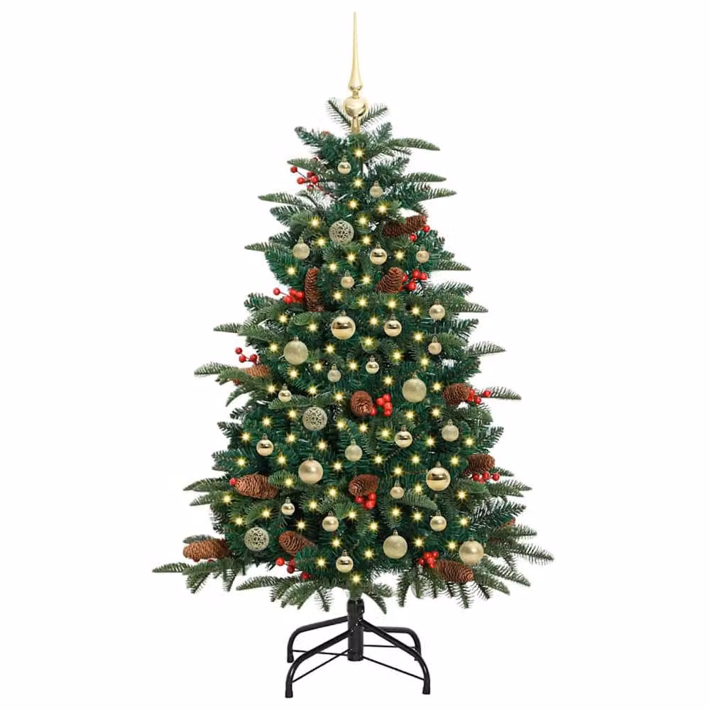 Berkfield Home Artificial Green Christmas Tree with 150 LEDs and Stand, Height: 150 cm – 3